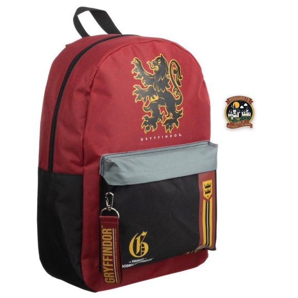 Harry Potter Gryffindor Backpack with Hogwarts Pin - Wizarding World Gifts - Picture 1 of 11